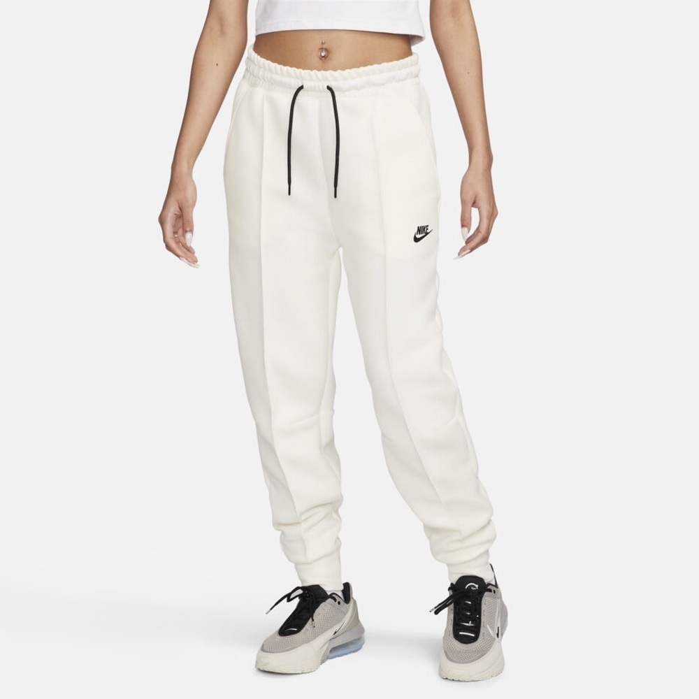Nike Sportswear Tech Fleece Women's XS Mid-Rise Joggers FB8330-110 Ivory